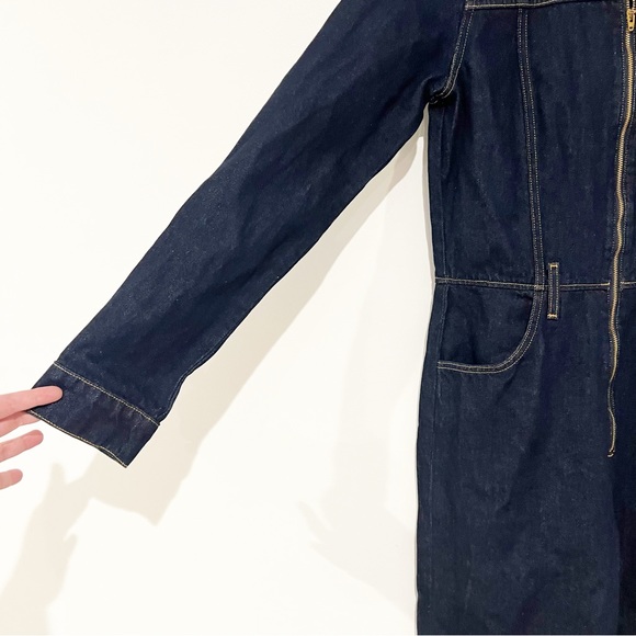 ETICA Farrah Jumpsuit in Night Swim Denim Blue Zip Front size medium - Picture 8 of 10